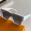 Diseñador Cyclone gafas de sol Z1547W marco de línea angular y diseño de bisel profundo placa gruesa decoración de cristal reflectante gafas clásicas para hombres de primera calidad