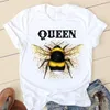 Kvinnors T-shirt Kvinnor Kortärmad Bee Letter Söt söta t-tröjor Tecknade kläder Vår sommar Kvinnlig Tee Ladies Fashion T Graphic Tshirt