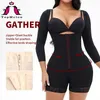 Urządzenie do modelowania całego ciała kobieta otwórz biust body gorset waist trainer kontrola brzucha w połowie uda trymer Shapewear Fajas płaszcza redukujący pas