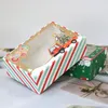クリスマスの装飾ペーパーギフトボックスキャンディーケーキクッキーのための大きいサイズ雪だるまサンタクロースカードの包装箱