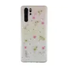 Pressade torra äkta blommor för Samsung S23 S22 Ultra Plus A03S S21 Fe A82 A22 5G Obs 20 A52 A72 A32 A42 Stylish Torked Bling Star Floral Fashion Soft TPU Telefonomslag