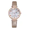 Nouveau K littéral verre blanc surface blanche bracelet mince mode dames ceinture montre à quartz usine en gros