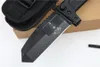 New Arrival Strong Survival Tactical folding knife 440C Titanium Coated Tanto Point knife 6061-T6 Handle With Nylon Sheath and Retail Box Package