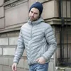 Pato branco para baixo jaqueta homens outono inverno casaco morno homens ultraleve masculino windproof parka 210430