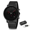 Bayan Kola Saati Lige Mens Kobiety Zegarki Prestiżowy Sport Ultra-cienki Wrist Watch Męska Moda Casual Data Watch Gift Clock + Box 210527