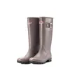 Rainboots Women's Rain Boots Waterproof Knee-high Wellies Wellington Galoshes Mid Calf Boot Green Paris