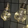 10/20 Luzes Solar String Light Outdoor Clear Globe Bulb Festoon Fada Luzes Lâmpadas Cadeia Garland Holiday Xmas Decoração Lâmpada 211104