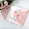 Cartes de voeux 10pcs creux papillon carte d'invitation de mariage papier et kit de couverture pour décor de fête de douche d'anniversaire