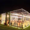 3 * 3M LED Carámbano Cortina de cadena Luz de hada 300 LEDS Lámpara de decoración de Navidad para boda Home Garden Fiesta de fiesta iluminación