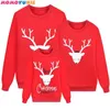 Family Matching Mom Kid Men Women Baby Kids Christmas Sweater Sweatshirt Pullover Tops Jumper Blouse Deer Xmas Boy Girl Clothes 210713