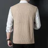 Mäns västar Autumn Vest V-ringen Slim Warm Korean Casual Sleeveless Knit Sweater Kare22