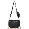 women shoulder bag luxury designer wide strap Crossbody chain Sling pu leather ladies 3bag set wallet