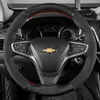DIY Cuidado de couro personalizado Capa de volante para Chevrolet Equinox Malibu XL Cruze Monza Cavalier Acessórios Interior