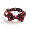 Collari Bowknot regolabili per animali domestici Cani Gatto Fiocco di Natale Cravatta Collare Pettorina per cani Guinzagli Cucciolo Decorazioni natalizie Forniture BH5343 TYJ