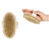 200pcs Dry Skin Body Face Soft Natural Bristle Brush Wooden Bath Shower Brushes SPA without Handle Cleansing