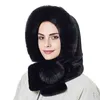 Frauen verdicken warme Winter-Pelz-Mütze-Lady Strickhüte Wolle weiche russische Art im Freien winddichte Hoodie Plüsch-Mütze-Hut