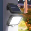 120COB 160COB Splited Solar Wall Lights Garden Wall Illuminazione notturna Sensore di movimento Impermeabile Outdoor 3 modalità Telecomando Cavo 5M