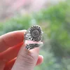 Cluster Rings Bohemia Silver Color Ring Flower Spoon Daisy For Women Female Wild Boho Jewelry Accessories2048057