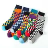 Ny Hombre Casual High -Quality Goods Leverans Man Socks Colorful Clothing Socks 8 Par Lot No Box1737