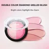 2021 JOJO Two-tone Baked Blush Fashionable Color Rouge Makeup Not Easy to Fly Powder, Natural Nude Makeups