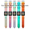 Top Designer L Leather Watch Bands Strap Para Apple Watch Band 41mm 42mm 38mm 40mm 44mm 45mm Iwatch Series 7 6 5 4 3 2 Bandas Letter Letter Print tiras