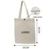 Portable Tote Bags Custom Logo Bomull Blank Bomull Miljövänlig Shopping Väskor Designers Handväskor Skriva ut anpassade