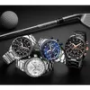 Mężczyźni Ze Stali Nierdzewnej Zegarek Kalendarz Kwarcowy Zegarki Wrist Business Casual For Man Clock Relogio Masculino
