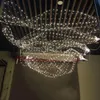 Couronnes de fleurs décoratives décor de plafond de mariage en fer forgé ciel étoilé Net lampe lumineuse perles fil de fer barbelé accessoires de fête scène L1667720