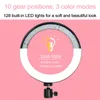 Tikok YouTube Makeup Fill Освещение видео Живая съемка светодиодный кольцевой свет 10 дюймов с держателем телефона штатив Selfie Selfie