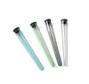 110mm pre roll packaging plastic conical preroll doob tube joint holder smoking cones clear with white lid Hand Cigarette