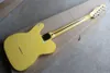 Högkvalitativ anpassad butik Relic Yellow Pat Electric Guitar Basswood Body Vintage Maple Fingerboard Tuners Chrome Hårdvara