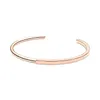 NOUVEAU 2021 100% 925 Sterling Silver Rose Gold Bend Bracelet Fit DIY Original Fshion Bijoux Cadeau 11123