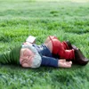 Ozdoby Ogrodowe Śmieszne Drunkie Krasnolud Rzeźby Kreatywny Sleeping Gnomes Dekoracja Statua Figurki Miniaturowe Ozdoby krajobrazowe