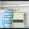 Cintres Porte-vêtements Organisation d'entretien ménager Maison Jardin Drop Delivery 2021 Multifonctionnel S-Type en acier inoxydable multicouche Rack Tr