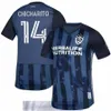 2021 Custom Houston Herren Damen Jugend LA Galaxy 14 Chicharito 17 Sebastian Lletget 8 Jonathan dos Santos Weiß Schwarz 2020 25. Saisonfeier Authentisches Trikot