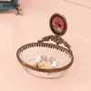 Fransk retro glas mässing tvål skål underkläder tvål behållare smycken titta lagring rack el hem badrum dekoration gåva 211119