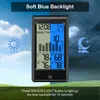 Weather Station Rain Gauge Calendars Alarm Clocks With Temperature And Humidity LED Digital Table Watch Desk Clocks 211112