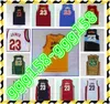 Em estoque NCAA Stitched LeBron 6 James Jerseys Retro Red Blue Black White College James Basketball University Shirt Short