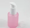 Flacone cosmetico all'ingrosso con pompa per lozione da 60 ml, flaconi vuoti per siero in vetro smerigliato rotondo colorato SN5521