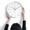 Wall Clocks European Modern Clock Living Room Minimalist Creative Nordic Watch Quiet Quartz Metal Home Decor 50ZB