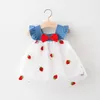 2021 Summer Baby Girl's Clothes Princess Dress for Girl 1 År Baby Födelsedagsfest Klänningar Spädbarn Kläder Toddler Sundress Q0716