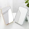 NEWFolding Portable Square Cosmetic Princess Mirror HD Make Up Mirror Desktop Colorful Single Sided Large Makeup Mirror Women Travel RRE1174