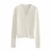 elegant ladies knitwears summer white casual women knitted sweaters v neck fashion female knits soft girls cardigans 210430