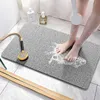 Shower mat Non-slip comfortable bathtub mat with drainage device, PVC loofah waterproof floor mats for wet areas, fast drying 211130