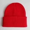 ピュアカラーユニセックス秋冬ウールのウールのブレンドの柔らかい暖かいニットキャップ男性女性のスカルキャップ帽子ゴロスキャップ12色のビーニーY21111