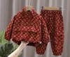 Höst Kids Boys 2 Piece Sets Outfits Super Fashion Pullover Jacka Coat Toppar + Big Side Pocket Pants Sportkläder Design Tracksuit Casual Clothing Set