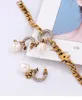 pearl earrings and bracelet
