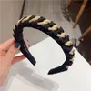 Krzyżowa łańcucha zespoły do ​​włosów Piękny łęk Zespoły Głowy Złoto Charm Hairband Girls Szeroki Pałąk Kobiety Moda Headband Headwrap 426 x2