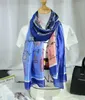 2022有名なデザイナーMS Xin Design Gift Silk Scarves高品質のスカーフ1800x90cm配信248i