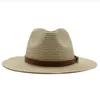 男性女性のビーチキャップのためのワイドブリム夏のFedora Jazz Cap Straw Panama Hats